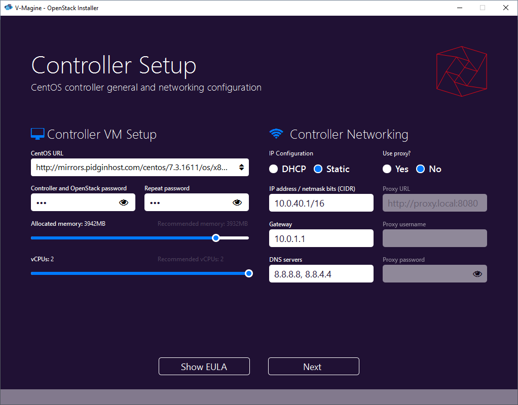 v-magine: OpenStack Controller Setup